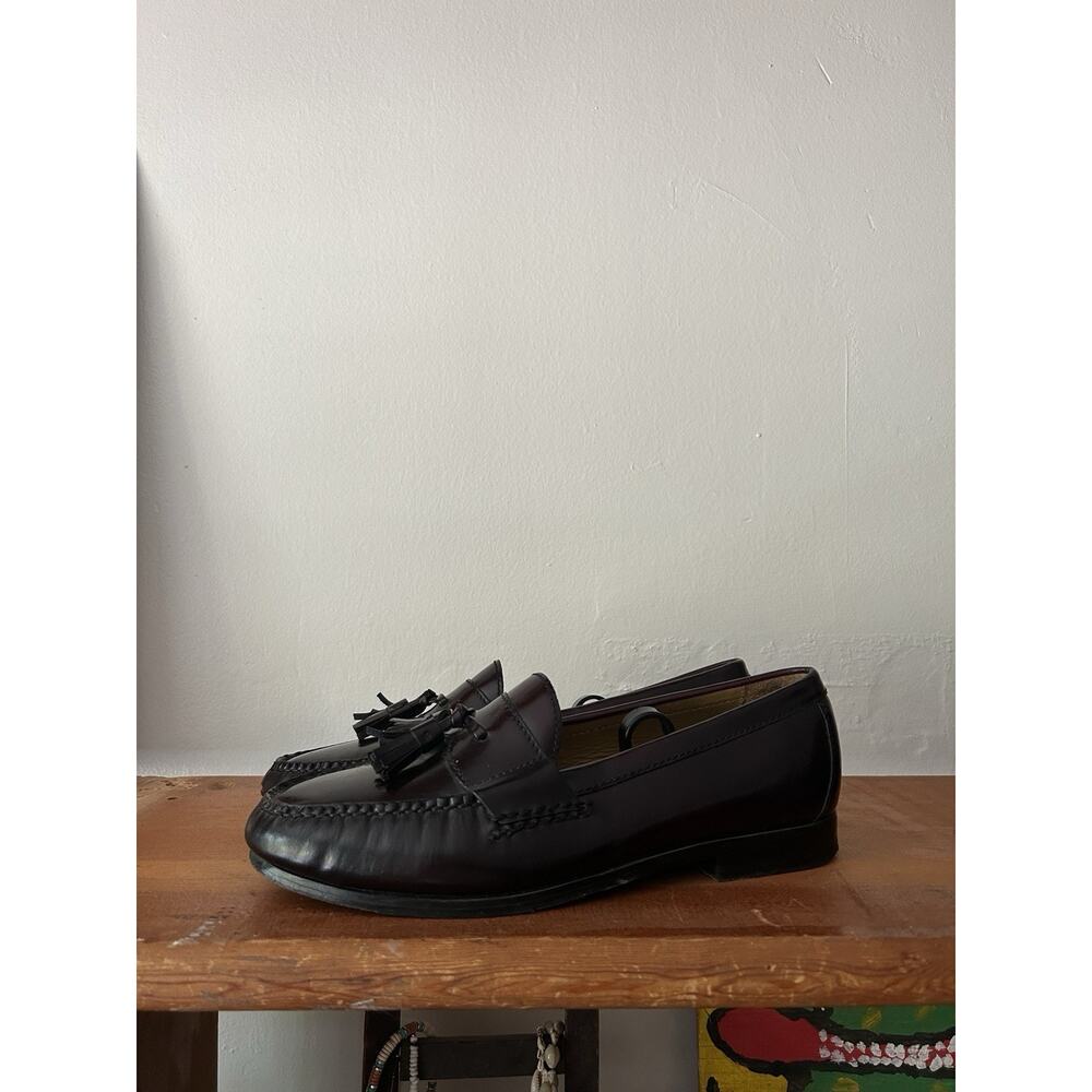 Men’s Cole Haan Penny Loafers Leather Oxblood Tassel 9.5 C06588